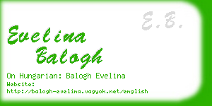 evelina balogh business card